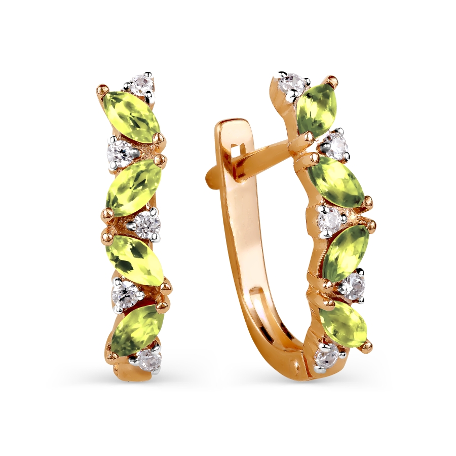 Серьги с хризолитами и фианитами Линии Любви, Серьги Т143025862
Серьги с хризолитами и фианитами Линии Любви, Серьги Т143025862