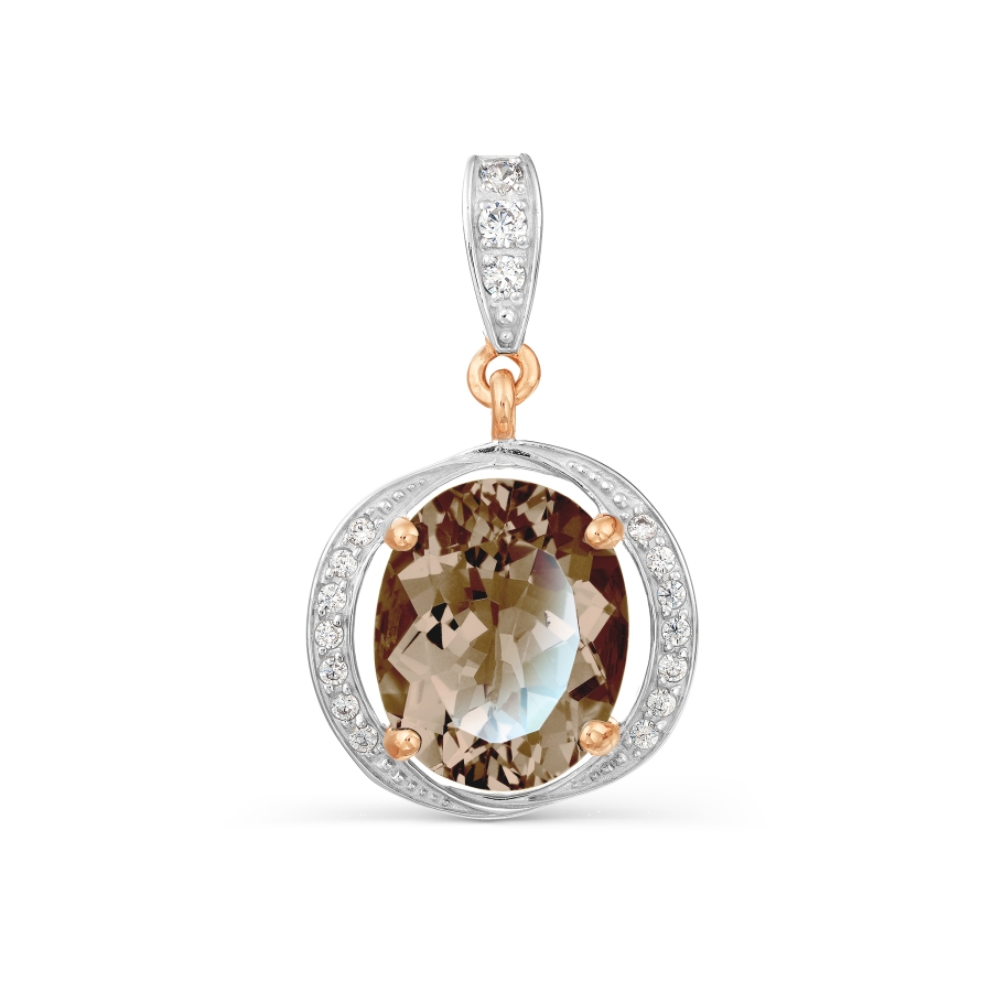 Подвеска с раухтопазом и фианитами Линии Любви, Подвески и кулоны Т147034222
Подвеска с раухтопазом и фианитами Линии Любви, Подвески и кулоны Т147034222