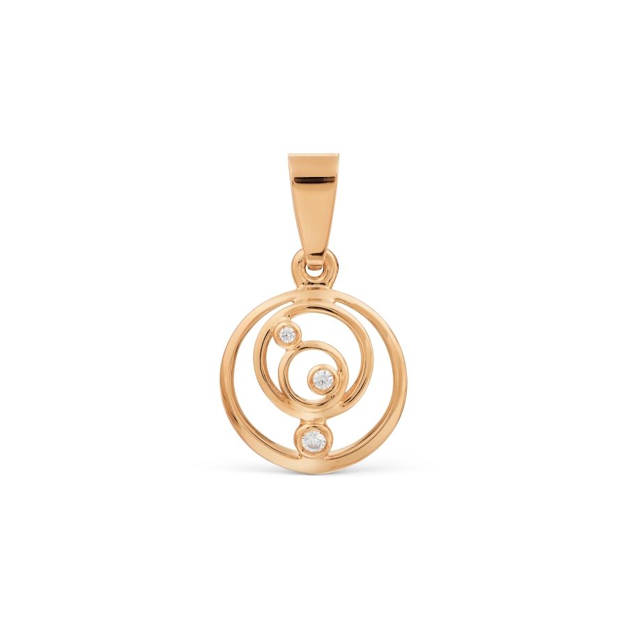 Подвеска с фианитами Линии Любви, Подвески и кулоны Т102035181