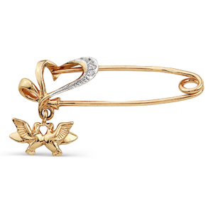 Брошь с фианитами Линии Любви, Брошь Т74209107
Брошь с фианитами Линии Любви, Брошь Т74209107