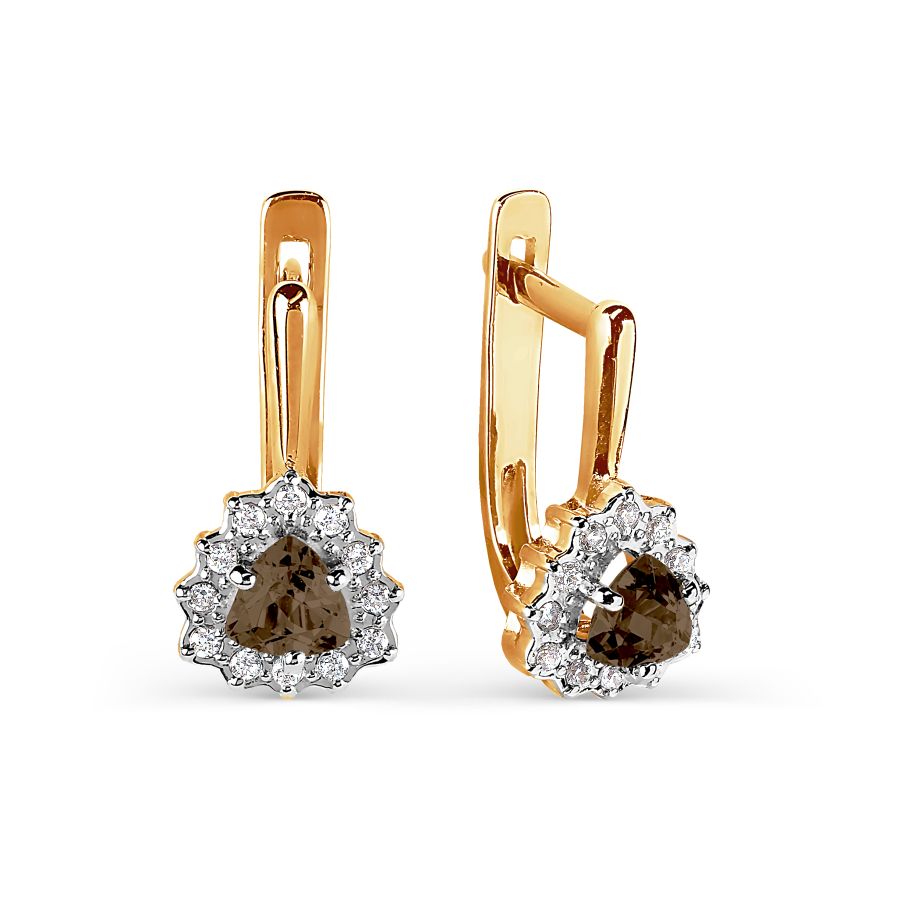 Серьги с раухтопазами и фианитами Линии Любви, Серьги Т143026170
Серьги с раухтопазами и фианитами Линии Любви, Серьги Т143026170