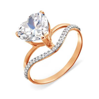 Кольцо с фианитами Линии Любви, Кольцо Т147017459 
Кольцо с фианитами Линии Любви, Кольцо Т147017459