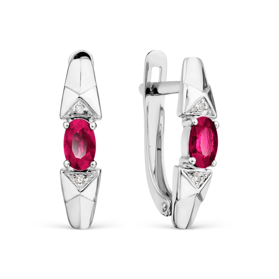 Серьги с рубинами и бриллиантами Линии Любви 
Серьги с рубинами и бриллиантами Линии Любви