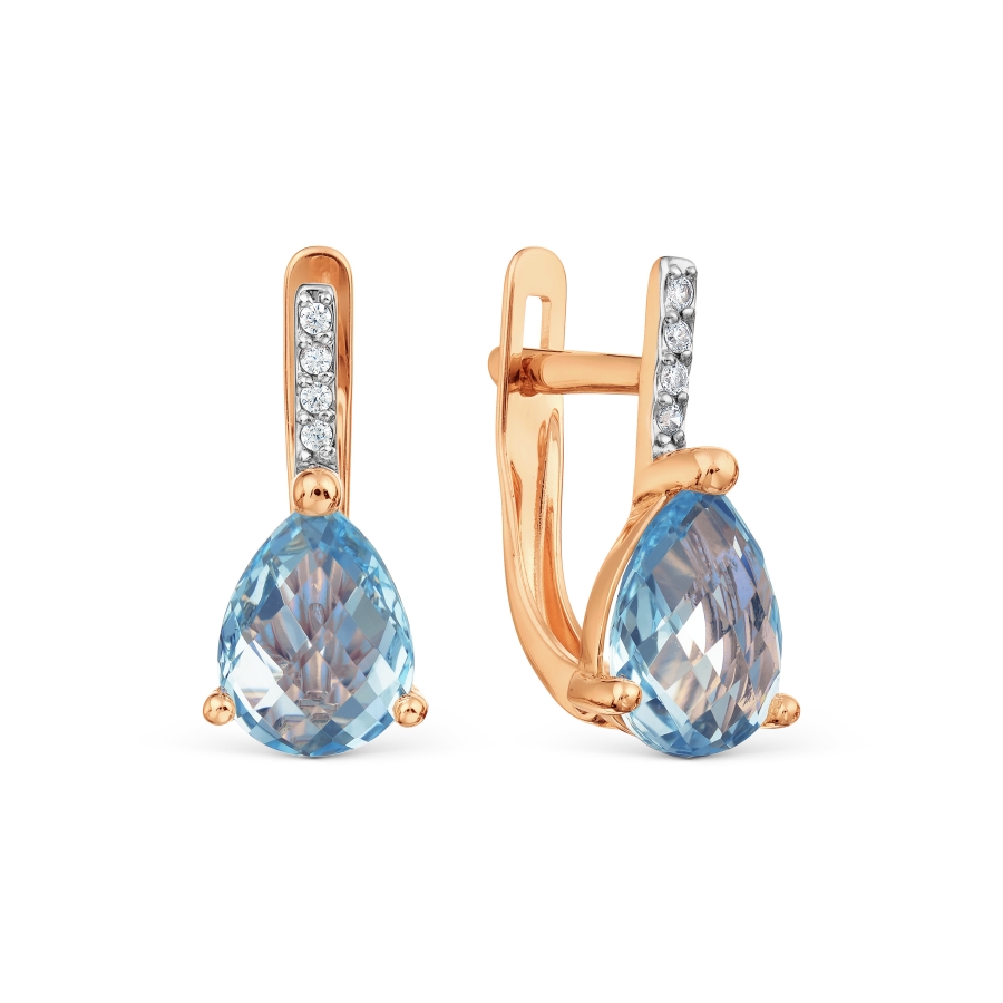 Серьги с топазами и фианитами Линии Любви, Серьги Т143028361
Серьги с топазами и фианитами Линии Любви, Серьги Т143028361