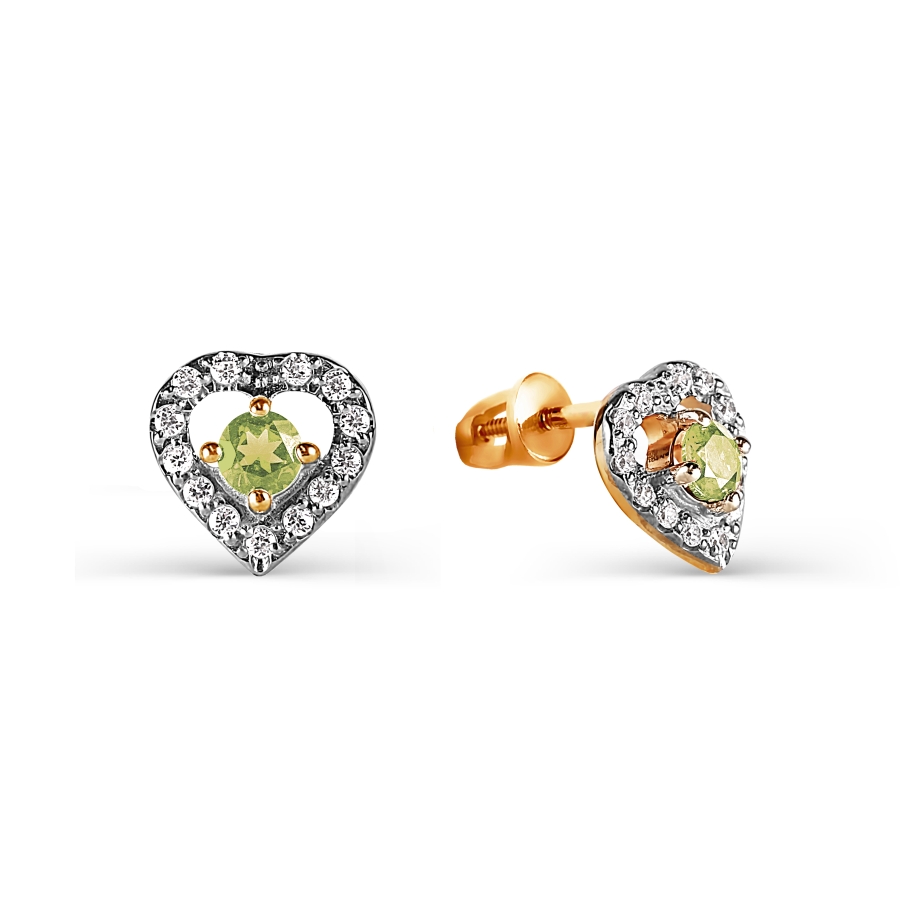 Серьги с хризолитами и фианитами Линии Любви, Серьги Т143026108-01
Серьги с хризолитами и фианитами Линии Любви, Серьги Т143026108-01