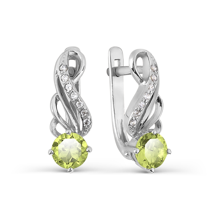 Серьги с хризолитами и фианитами Линии Любви, Серьги Т307027114-01
Серьги с хризолитами и фианитами Линии Любви, Серьги Т307027114-01