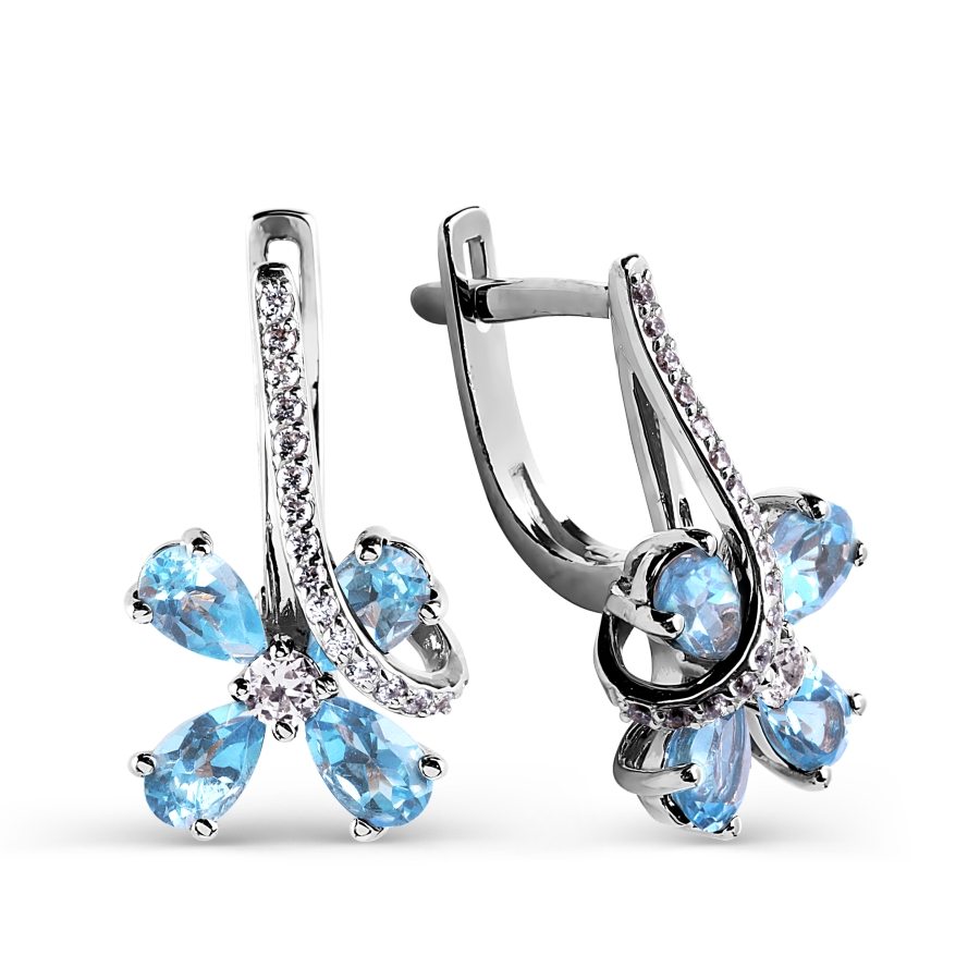 Серьги с топазами и фианитами Линии Любви, Серьги Т303024992
Серьги с топазами и фианитами Линии Любви, Серьги Т303024992