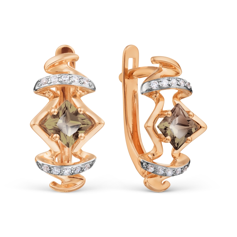 Серьги с раухтопазами и фианитами Линии Любви, Серьги Т143028770
Серьги с раухтопазами и фианитами Линии Любви, Серьги Т143028770