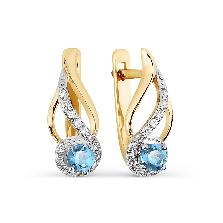 Серьги с топазами и фианитами Линии Любви, Серьги Т947027115-01
Серьги с топазами и фианитами Линии Любви, Серьги Т947027115-01