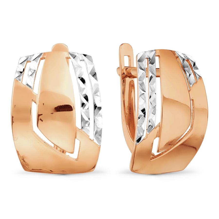 Серьги из красного золота Линии Любви, Серьги Т140628288 
Серьги из красного золота Линии Любви, Серьги Т140628288