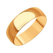 Кольцо обручальное из красного золота, 4 мм (Т10001225)