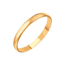 Кольцо обручальное из красного золота, 2 мм (Т10001009)