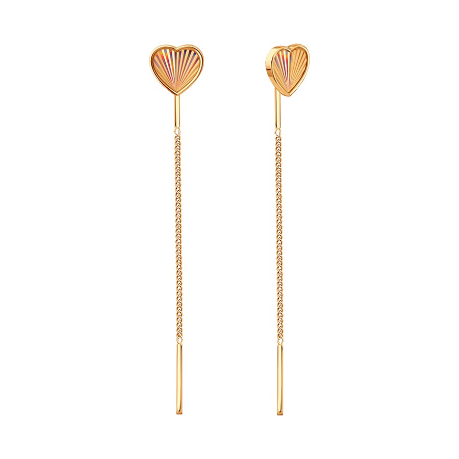 Серьги из красного золота