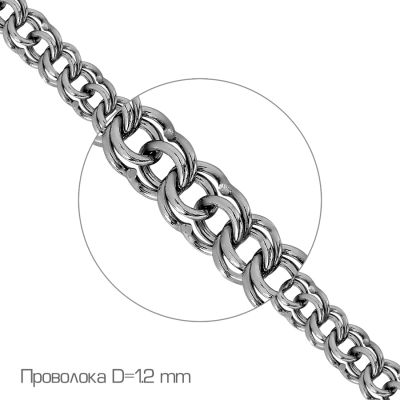 

Цепочка из серебра Линии Любви, Цепь Ц1ГР07ОК010120