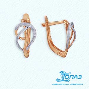 

Серьги из красного золота Линии Любви, Серьги Т140623459