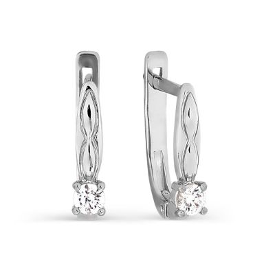 

Серьги с фианитами Premium Линии Любви, Серьги Т302026350