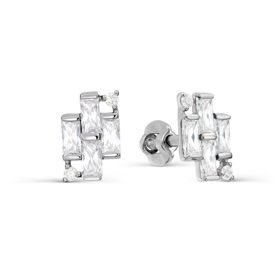 

Серьги с Swarovski Zirconia Линии Любви, Серьги Т302027678