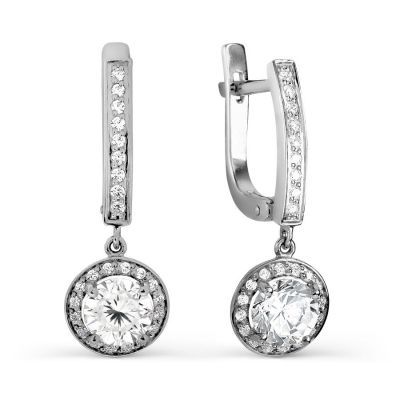 

Серьги с бриллиантами Линии Любви, Серьги Т301026845-0,7