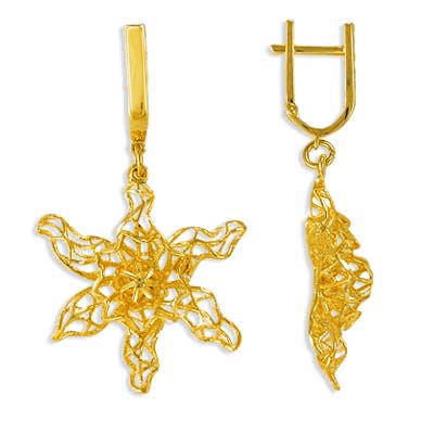 

Серьги из желтого золота Линии Любви, Серьги Т900622697