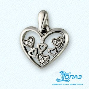 

Подвеска с фианитами Линии Любви, Подвески и кулоны Т30203691