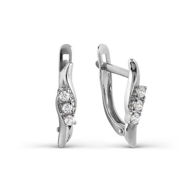 

Серьги с фианитами Premium Линии Любви, Серьги Т307027345