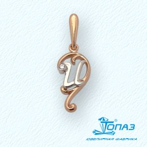 

Подвеска с фианитом Линии Любви, Подвески и кулоны Т13203160