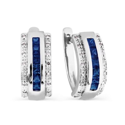 

Серьги с сапфирами и бриллиантами Линии Любви, Серьги Т301026447