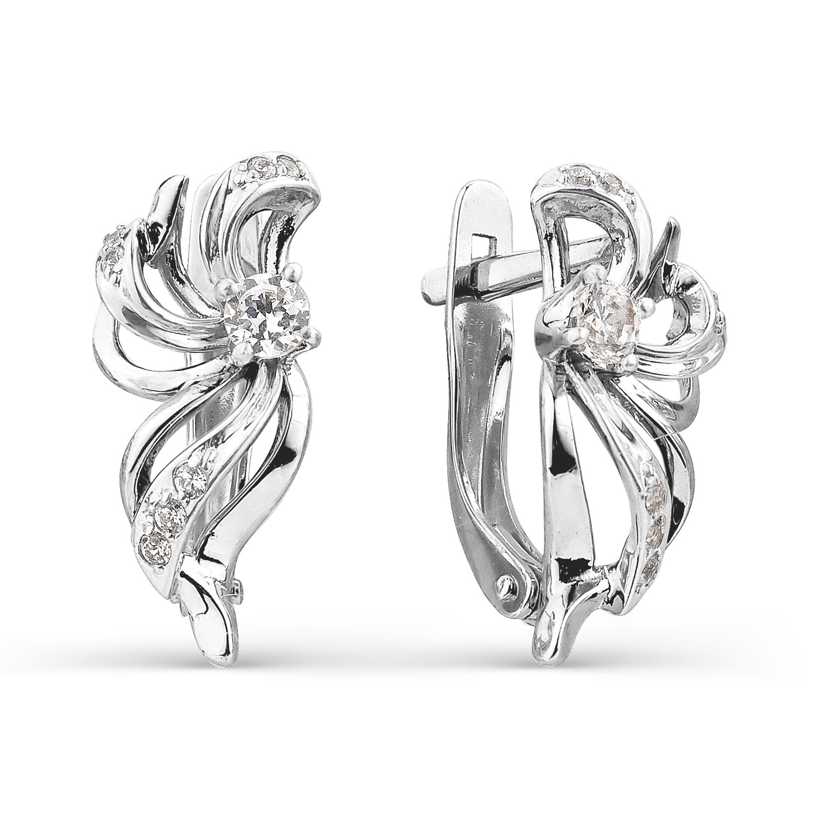 

Серьги с фианитами Линии Любви