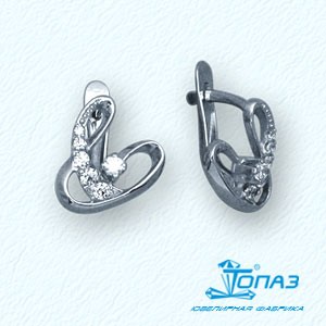 

Серьги с фианитами Линии Любви, Серьги Т30202785