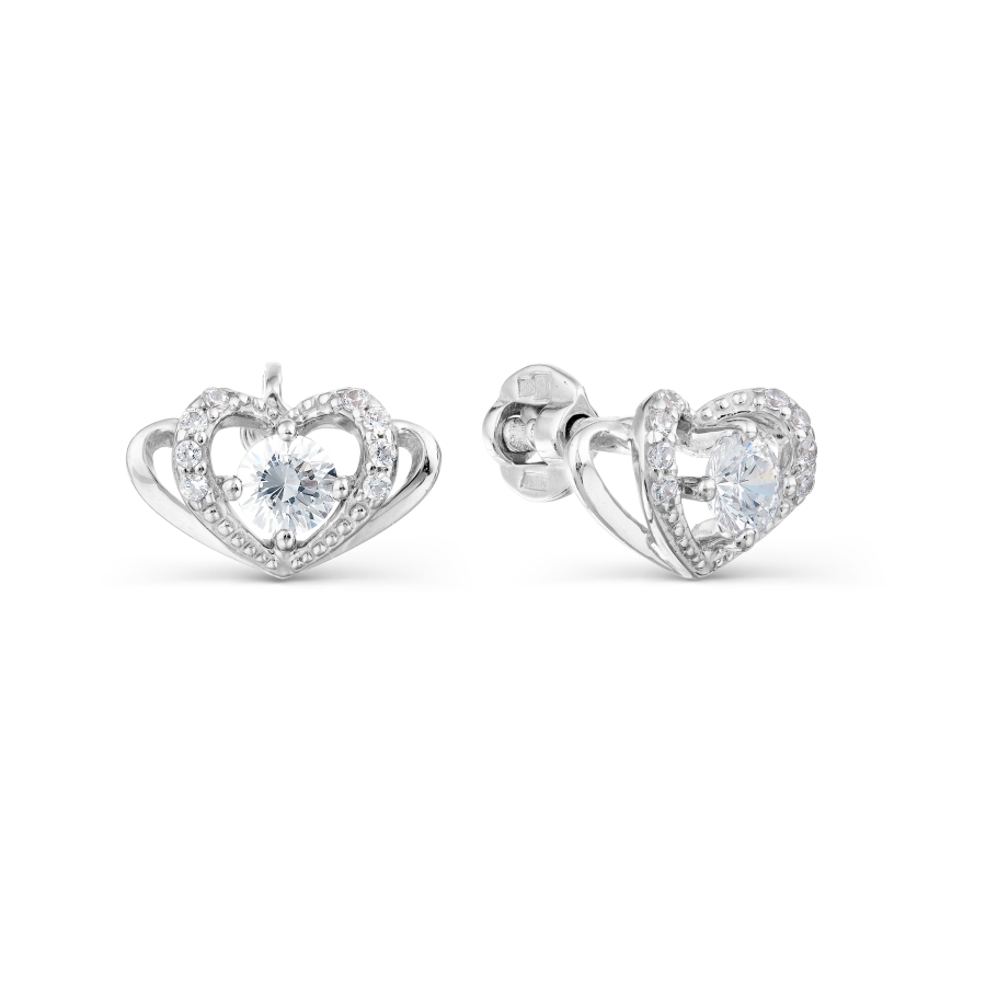 

Серьги с Swarovski Zirconia Линии Любви