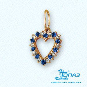 

Подвеска с сапфирами и бриллиантами Линии Любви