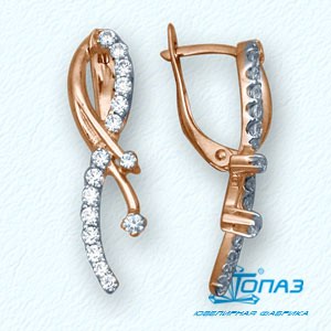 

Серьги с фианитами Линии Любви, Серьги Т14202736