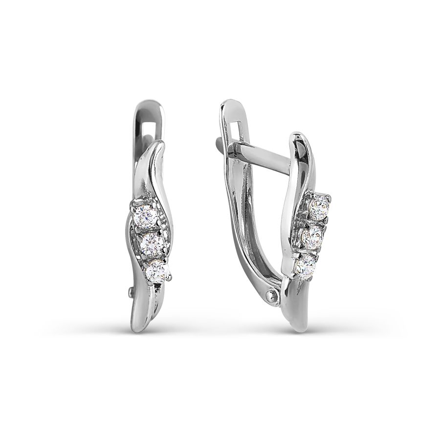 

Серьги с Swarovski Zirconia Линии Любви, Серьги Т307027345