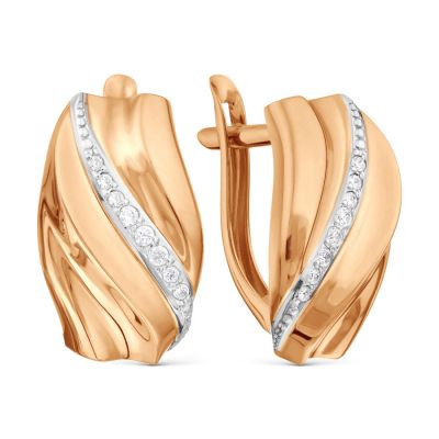 

Серьги с Swarovski Zirconia Линии Любви, Серьги Т14202Б064