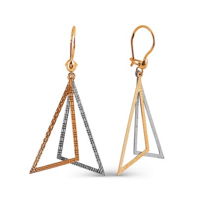 

Серьги из красного золота Линии Любви, Серьги Т100024732
