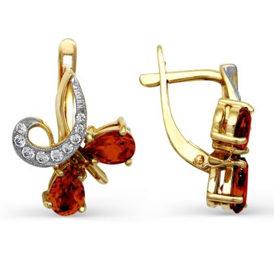 

Серьги с гранатами и фианитами Линии Любви, Серьги Т943022171