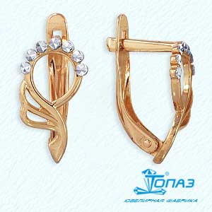 

Серьги из красного золота Линии Любви