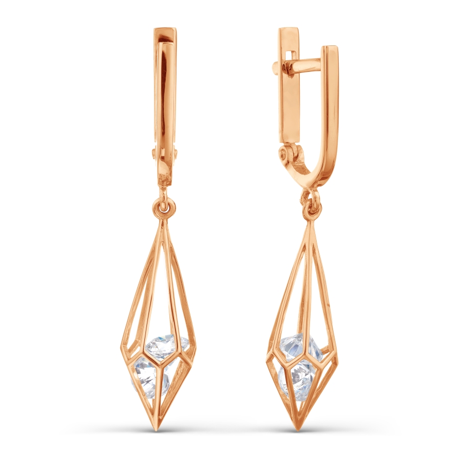 

Серьги с Swarovski Zirconia Линии Любви, Серьги Т107028904