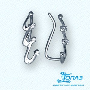 

Серьги с фианитами Линии Любви, Серьги Т30202866