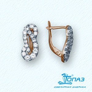 

Серьги с фианитами Линии Любви, Серьги Т14202724