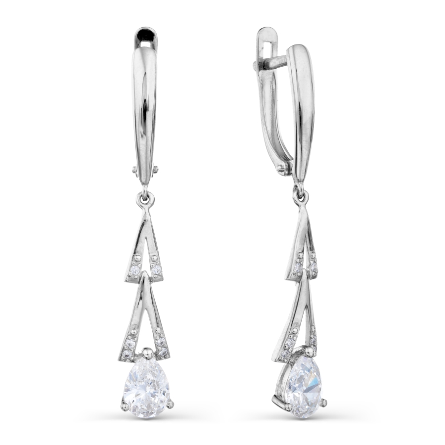 

Серьги с Swarovski Zirconia Линии Любви, Серьги Т307028819