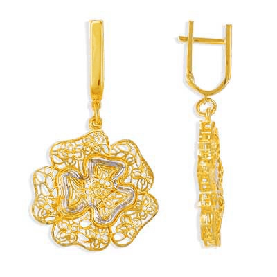 

Серьги из желтого золота Линии Любви, Серьги Т940622837