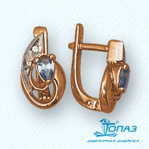 

Серьги с фианитами Линии Любви, Серьги Т13202186