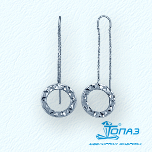 

Серьги из белого золота Линии Любви, Серьги Т30062872