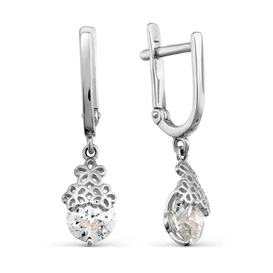 

Серьги с Swarovski Zirconia Линии Любви, Серьги Т302027538