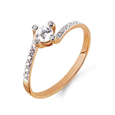 

Кольцо с Swarovski Zirconia Линии Любви, Кольцо Т142015007