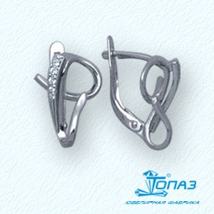 

Серьги с фианитами Линии Любви, Серьги Т33202986