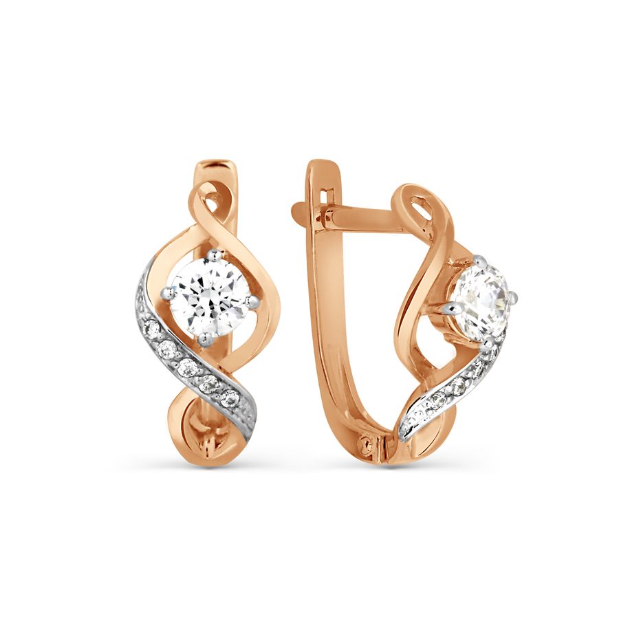 

Серьги с Swarovski Zirconia Линии Любви
