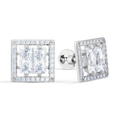 

Серьги с фианитами Premium Линии Любви, Серьги Т307027679