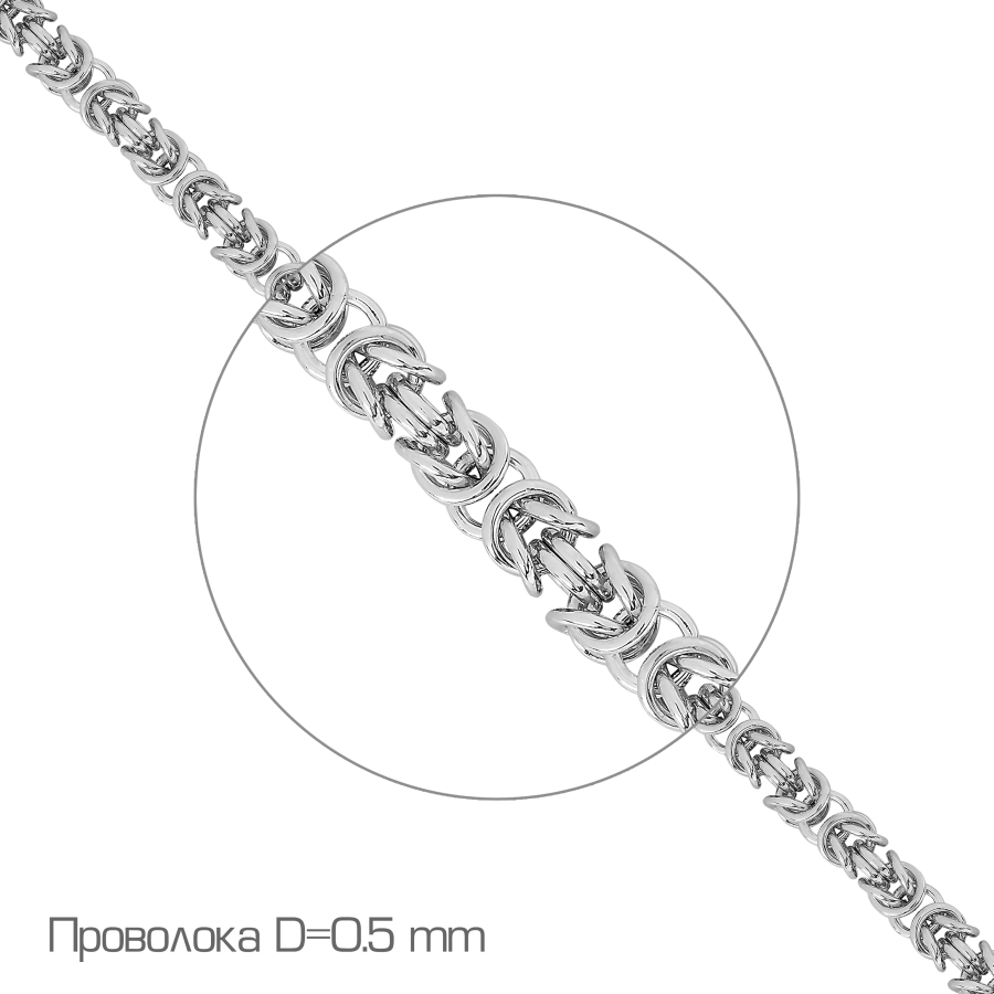 

Цепочка из серебра Линии Любви, Цепочки Ц1ВЗ17РО010050